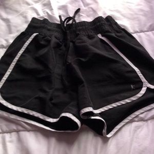 black athletic shorts
